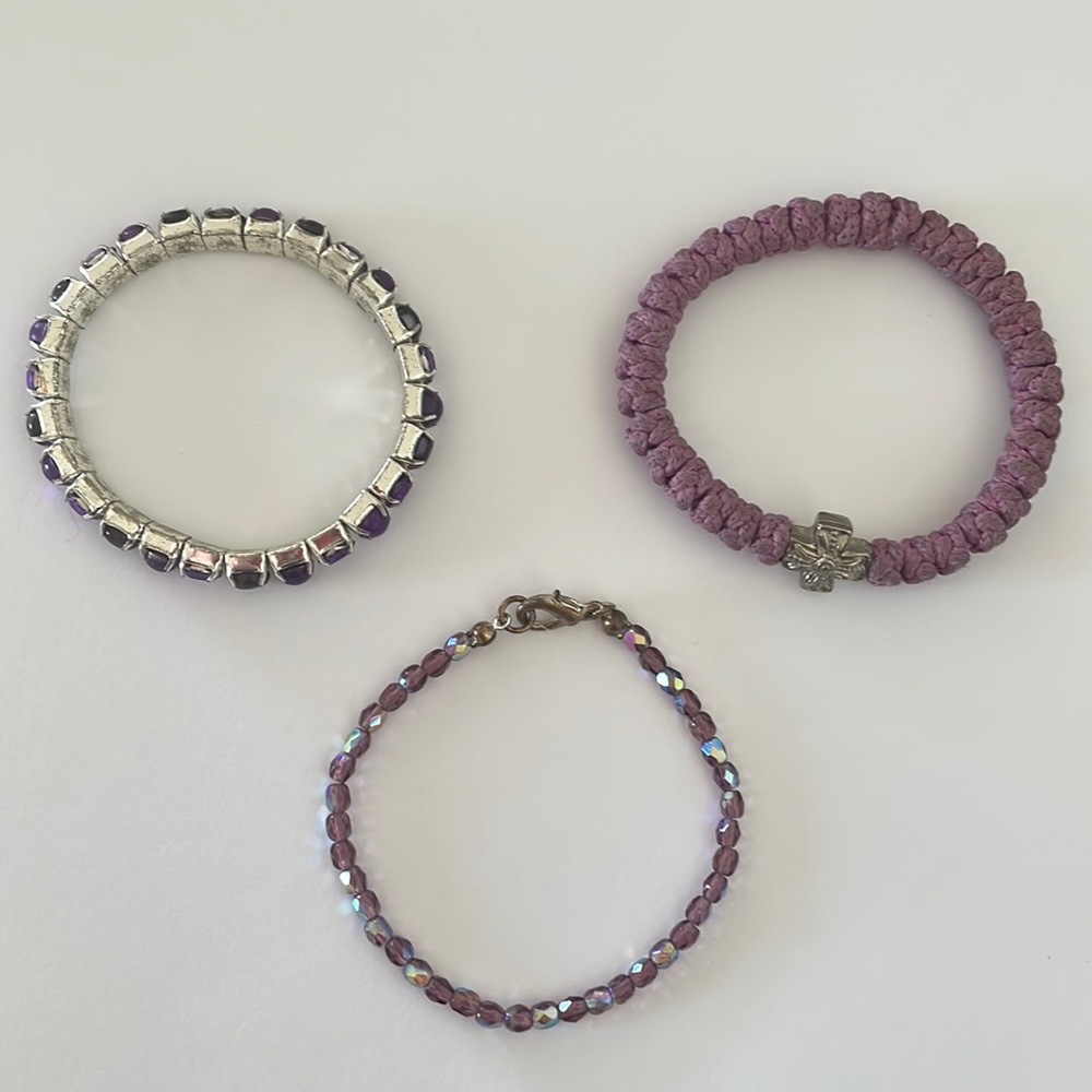 Set of Purple Bracelets
